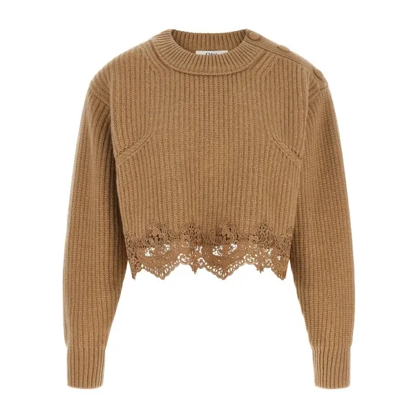 Chloé Cropped Lace Sweater - CHLOE