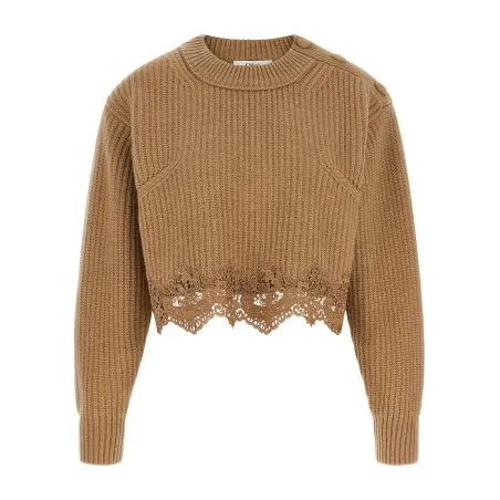 Chloé Cropped Lace Sweater - CHLOE