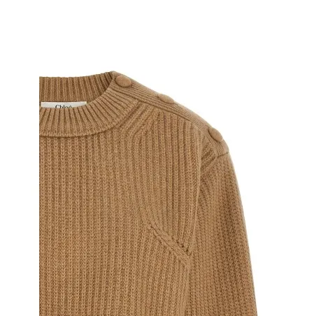 Chloé Cropped Lace Sweater - CHLOE