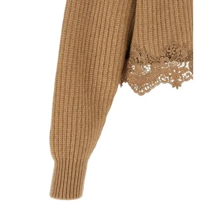 Chloé Cropped Lace Sweater - CHLOE