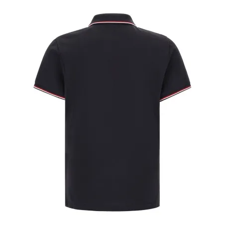 Moncler Tricolor Trim Polo Shirt - MONCLER