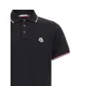 Moncler Tricolor Trim Polo Shirt - MONCLER