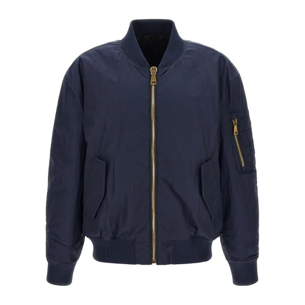 Balmain Logo Embroidery Bomber Jacket - BALMAIN