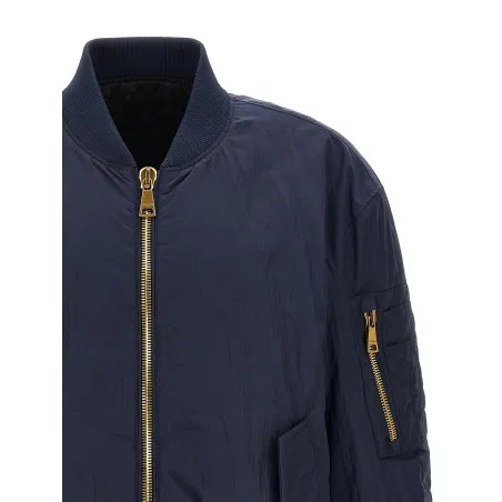 Balmain Logo Embroidery Bomber Jacket - BALMAIN