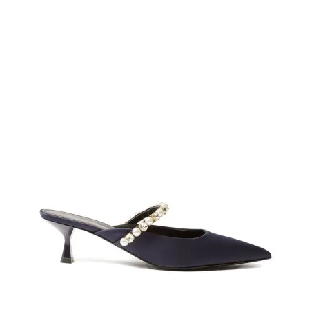 Stella McCartney Elsa Narrow Heel Shoes Decorated with Pearls - 