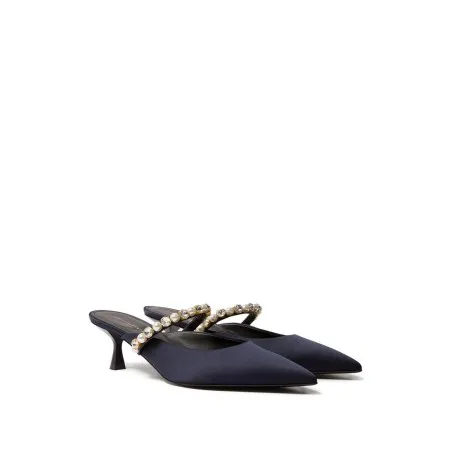 Stella McCartney Elsa Narrow Heel Shoes Decorated with Pearls - 