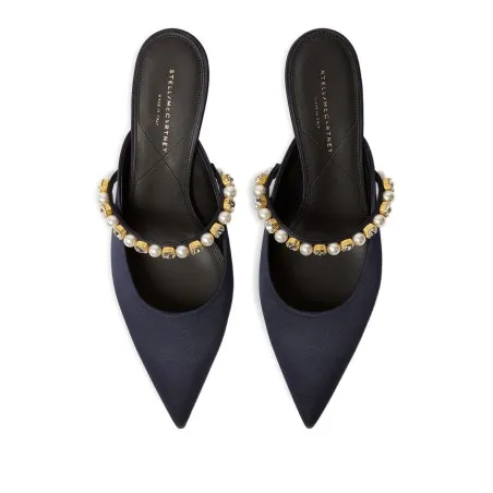 Stella McCartney Elsa Narrow Heel Shoes Decorated with Pearls - 