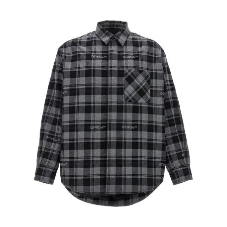 Off White Check Flannel Padded Jacket - OFF WHITE
