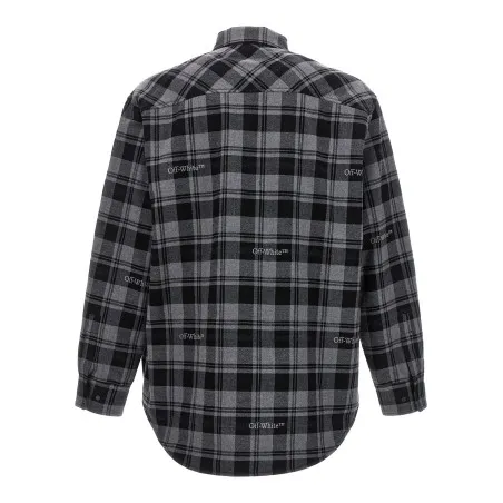 Off White Check Flannel Padded Jacket - OFF WHITE