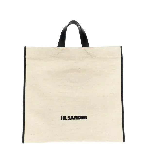 Jil Sander Border Book Tote Square Shopping Bag - JIL SANDER