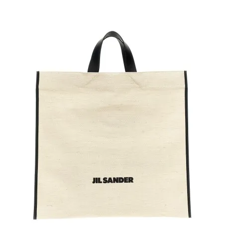 Jil Sander Border Book Tote Square Shopping Bag - JIL SANDER