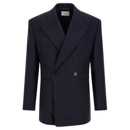 Saint Laurent Felted Wool Gabardine Blazer Jacket - Yves Saint Laurent