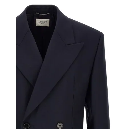 Saint Laurent Felted Wool Gabardine Blazer Jacket - Yves Saint Laurent