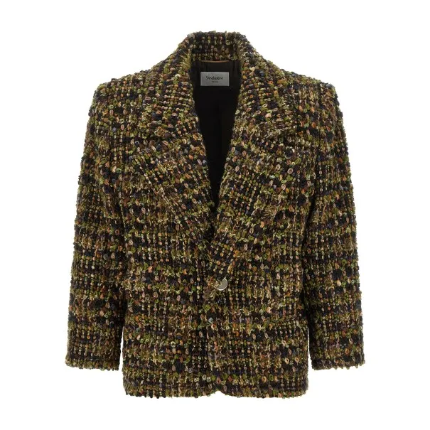 Saint Laurent Bouclé Tweed Blazer - Yves Saint Laurent
