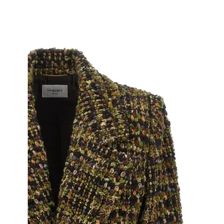 Saint Laurent Bouclé Tweed Blazer - Yves Saint Laurent