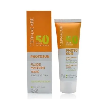 Ecran Solaire DERMACARE PHOTOSUN FLUIDE MATIFIANT TEINTE 50+ - 