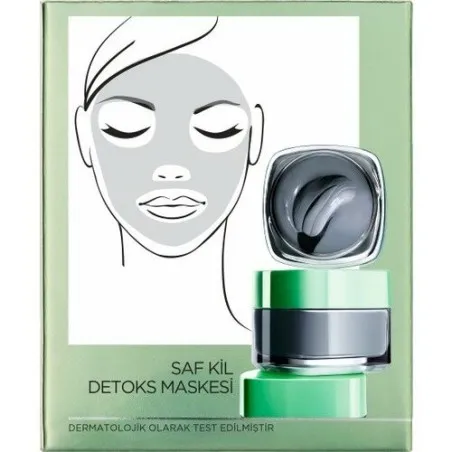 Masque visage detox L'Oréal  ARGILE PURE+ CHARBON - L'OREAL
