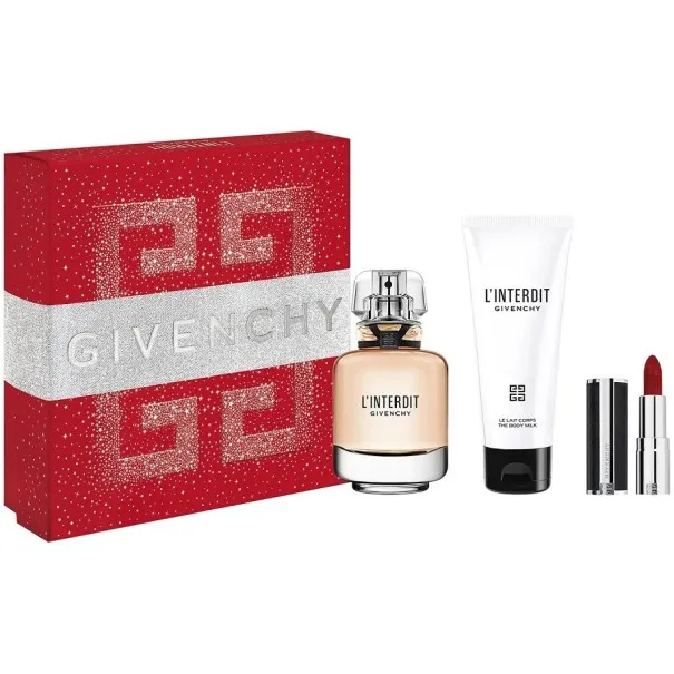 Coffret Parfum Femme GIVENCHY L'INTERDIT 50ML+ROUGE+LAIT