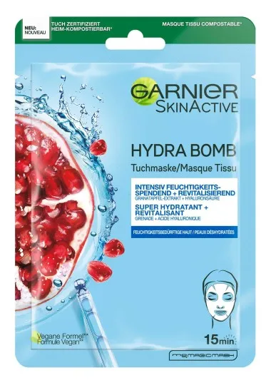 Masque visage Lissant Garnier  MASQUE TISSU HYDRA BOMB - Garnier