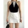 Top En Maille Court Avec Strass SH/3262 - Unbranded
