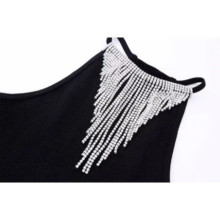 Top En Maille Court Avec Strass SH/3262 - Unbranded