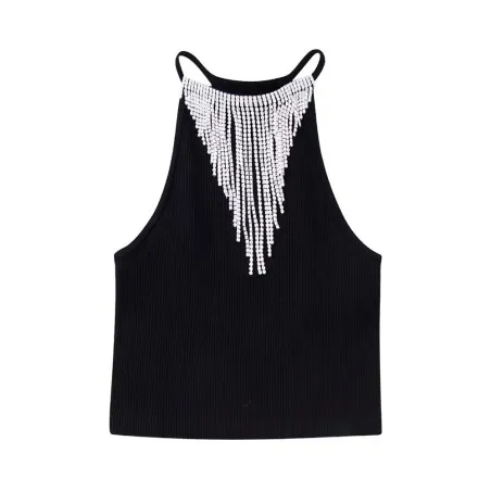 Top En Maille Court Avec Strass SH/3262 - Unbranded