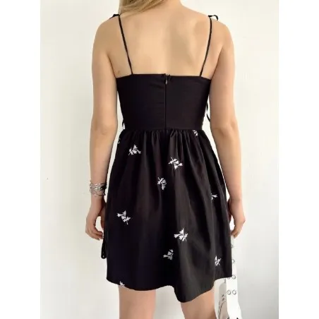 Robe en popeline à fleurs brodées SH/2459 - Unbranded