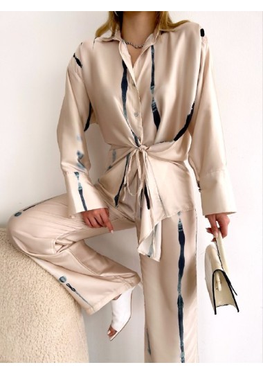 Set en satin TIE-DYE Soldes Shein - 1