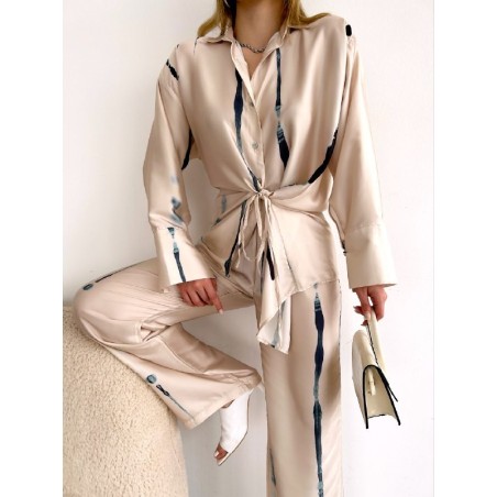 Set en satin TIE-DYE Soldes Shein - 1