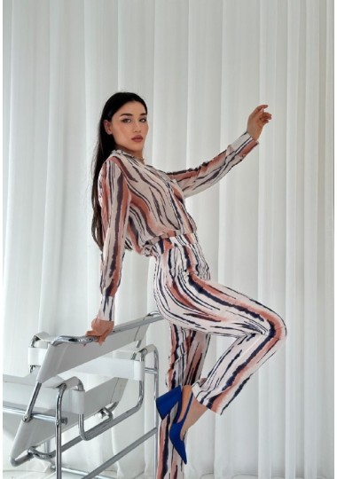 Set En Satin À Imprimé Zèbre
