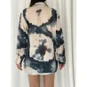 Chemise large évasée en satin Tie and dye SH/3229 - Unbranded