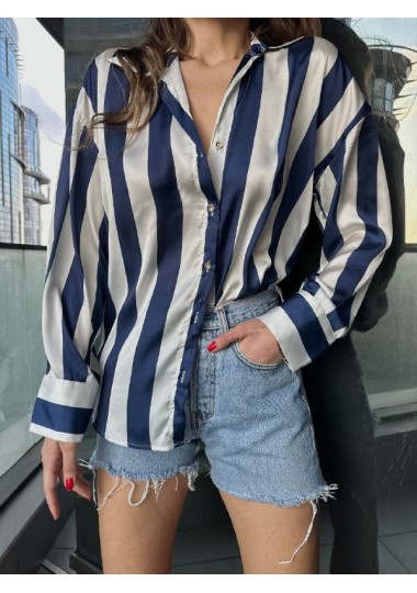 Chemise à Rayure Satinée