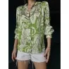 Chemise Satinée À Imprimé Fleurie SH/3235 - Unbranded