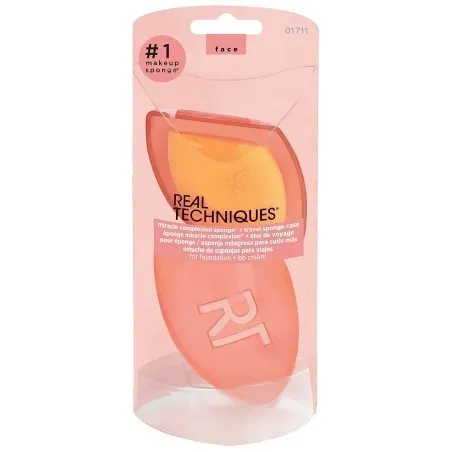 REAL TECHNIQUES Miracle Complexion Makeup Sponge + Travel Case - REAL TECHNIQUES