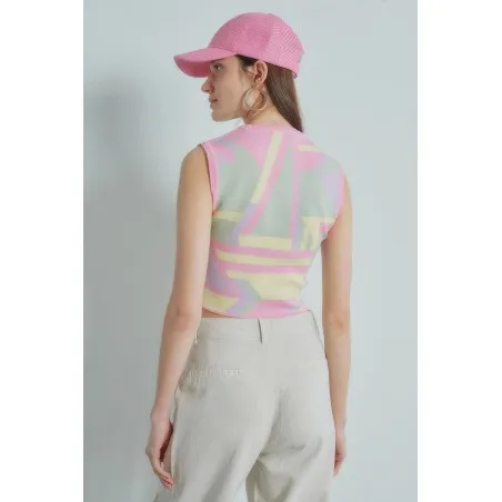 Crop Top Imprimé SH/3398 - Unbranded