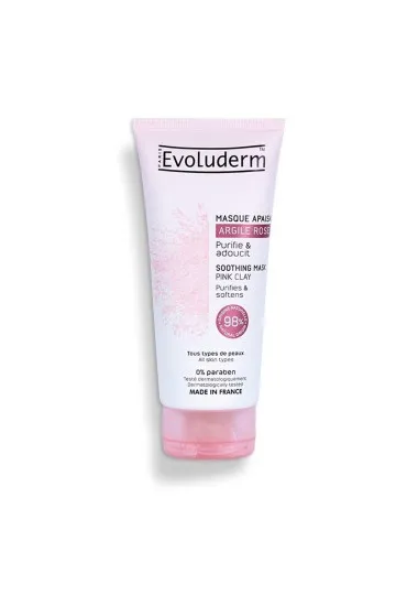 Masque visage apaisant evoluderm  ARGILE ROSE - evoluderm