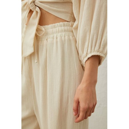 Pantalon taille haute Large