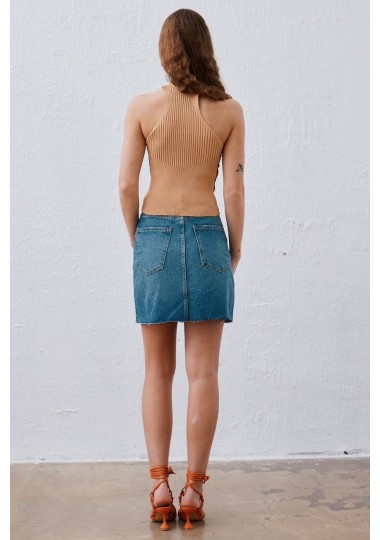 Jupe courte en jean