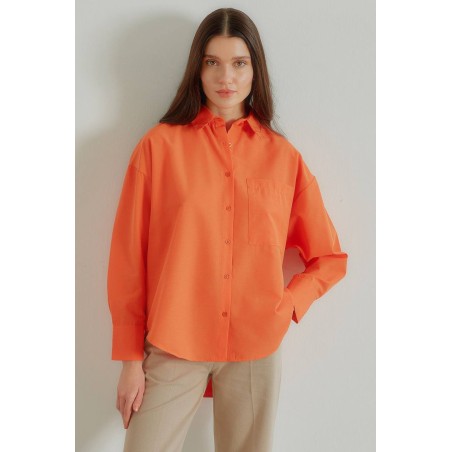 Chemise Basique orangé SHEIN - 1