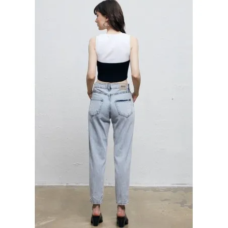 Pantalon En Jean Avec Perles SH/7162 - Unbranded