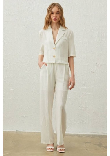 Set Chemise Courte Et Pantalon En Lin SH/7188 - SHEIN