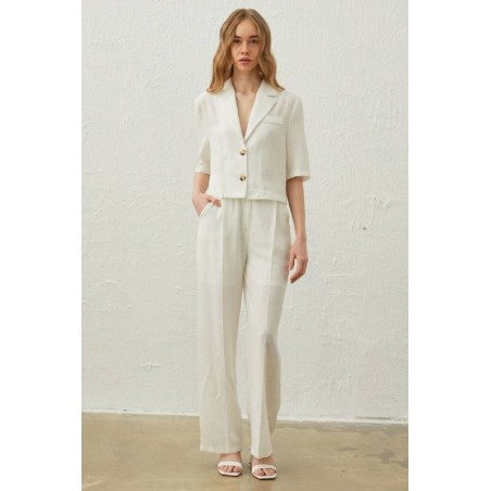 Set Chemise Courte Et Pantalon En Lin SH/7188 - SHEIN