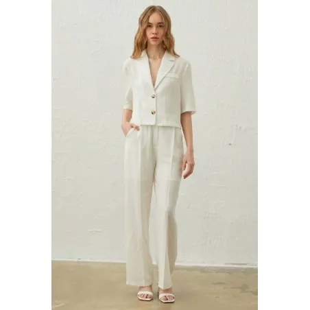 Set Chemise Courte Et Pantalon En Lin SH/7188 - Unbranded