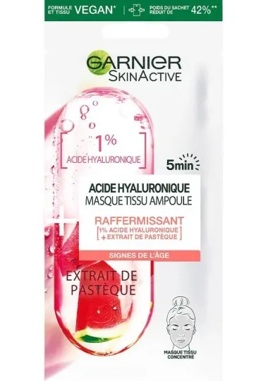 Masque visage Lissant Garnier  SKINACTIVE ACIDE HYALURONIQUE - Garnier