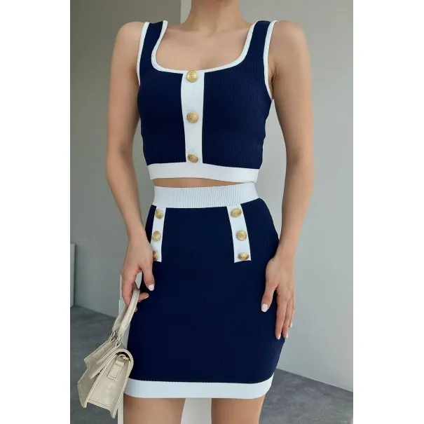 Set Droit Boutonné En Lin SH/TT240009 - Unbranded Set Droit Boutonné En Lin SH/TT240009 - Unbranded
