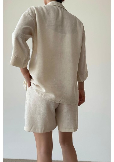 Set Chemise Et Short En Lin SH/DT240031 - SHEIN