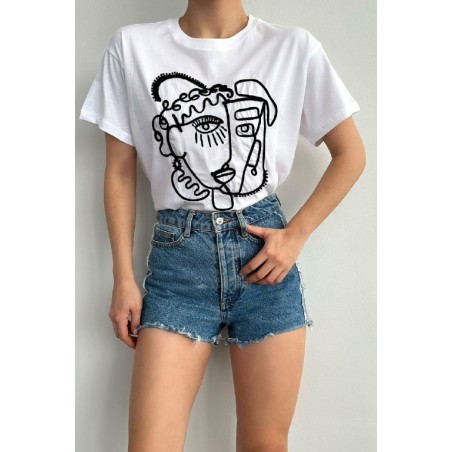 T-shirt Basique En Blanc