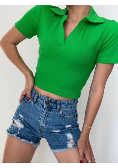 Top Crope En Maille SHEIN - 3
