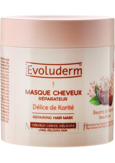 MASQUE CHEVEUX evoluderm REPARATEUR  DELICE DE KARITE - evoluderm