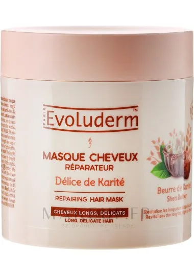 MASQUE CHEVEUX evoluderm REPARATEUR  DELICE DE KARITE - evoluderm